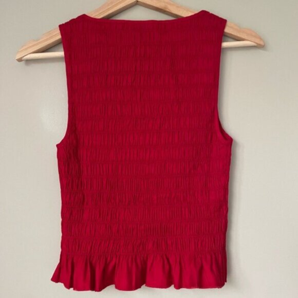 NEW Reformation Laguna Two Piece Matching Midi Skirt Set Lipstick Red US 4 UK 8 - Picture 9 of 16